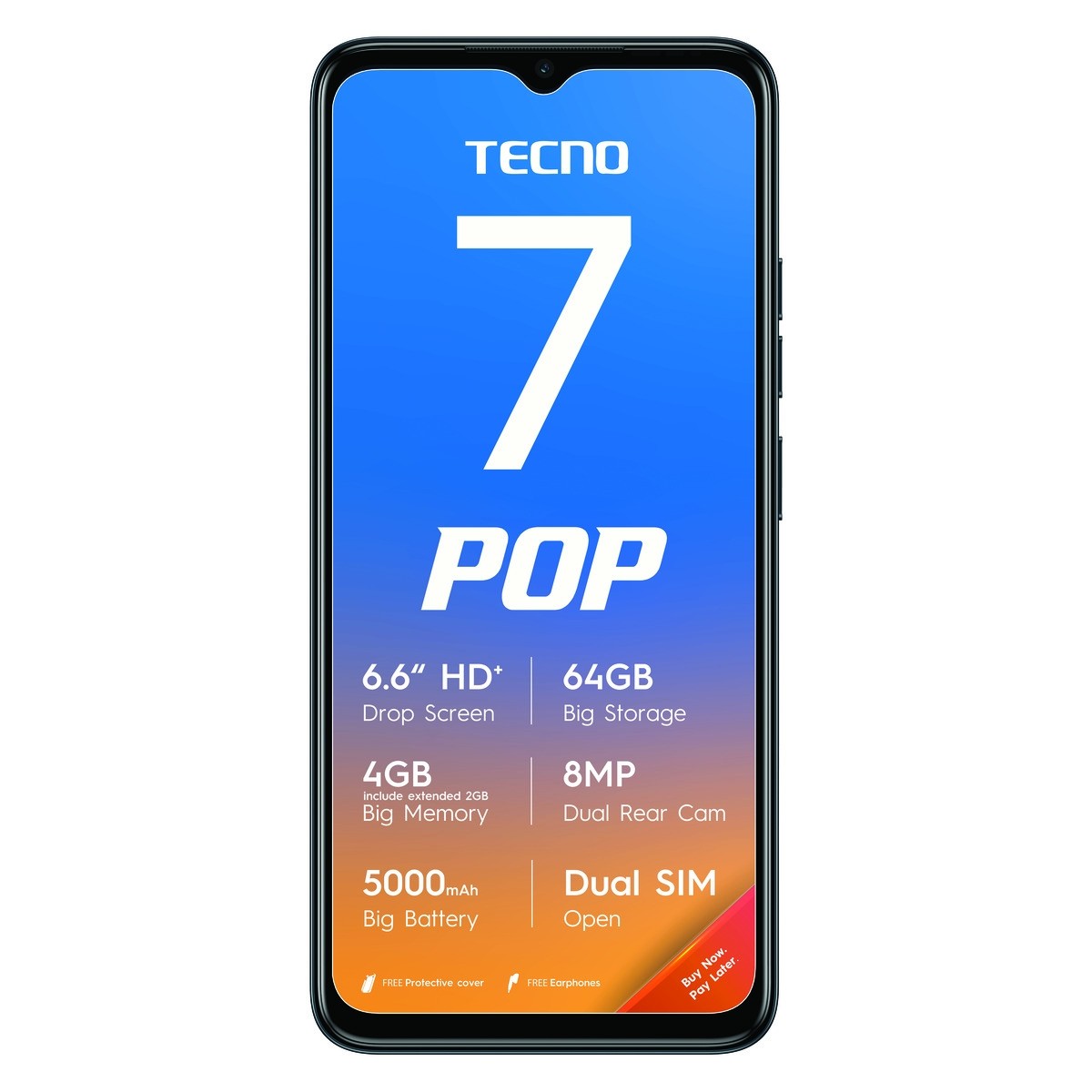 Tecno Pop 7 + Free Starter Pack (Vodacom)