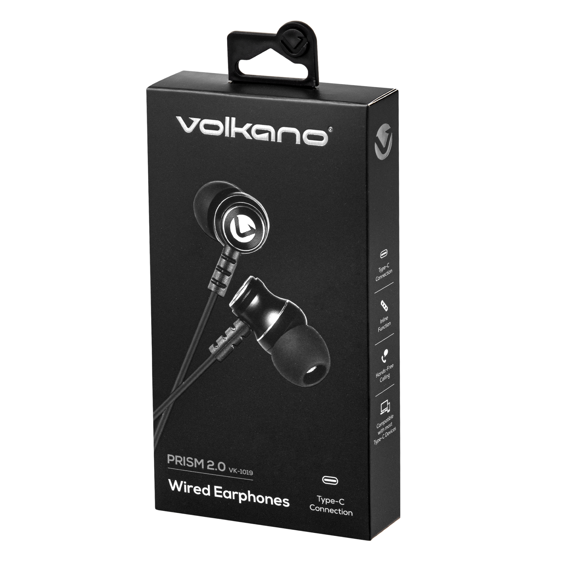 Volkano Prism 2.0Series Type C Earphone - Black 