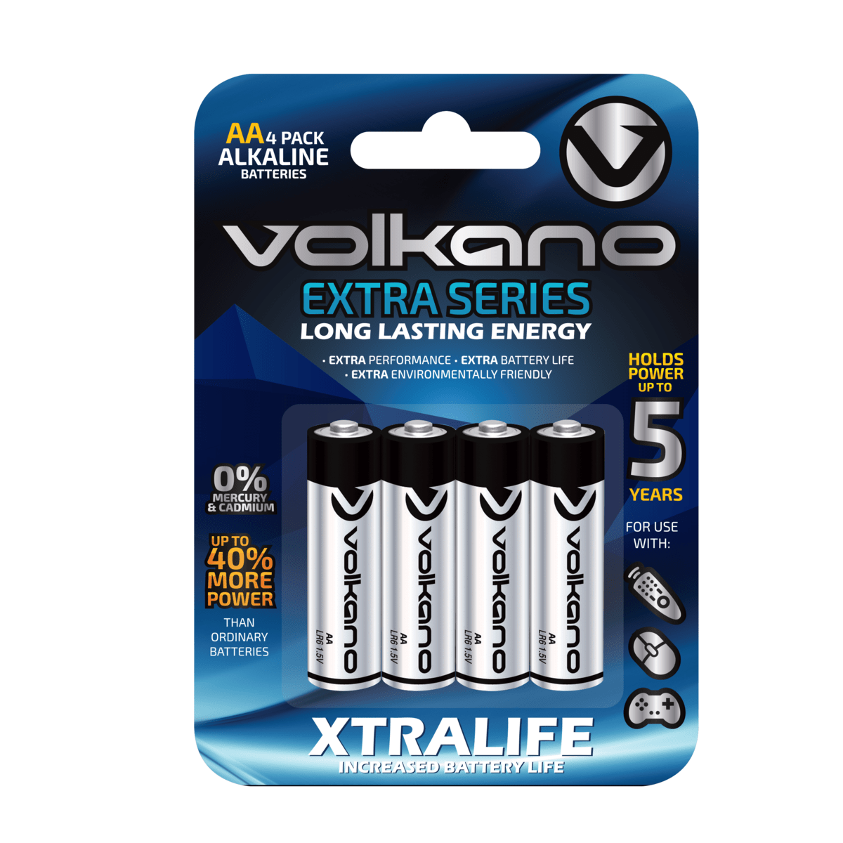 Volkano Alkaline Batteries AA 4pack