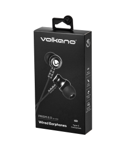 Volkano Prism 2.0Series Type C Earphone - Black 
