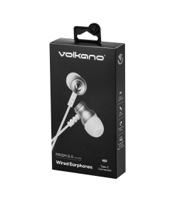 Volkano Prism 2.0Series Type C Earphone - White